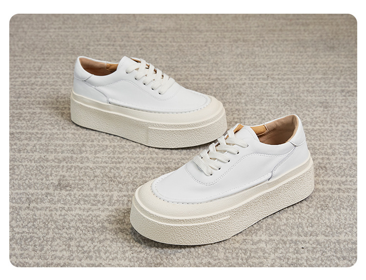 Women’s Fashion Platform Casual Pure Color Tied Platform Sports Board Shoes