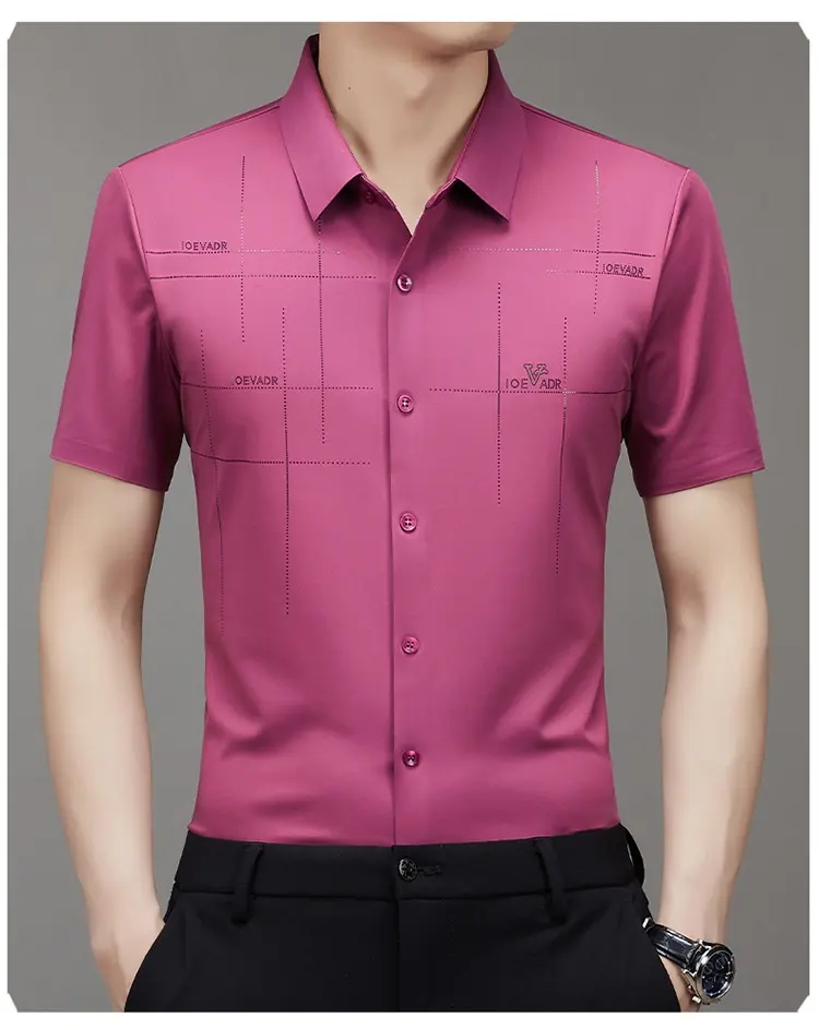 Summer New Men's Short-sleeved Shirt Seamless Business