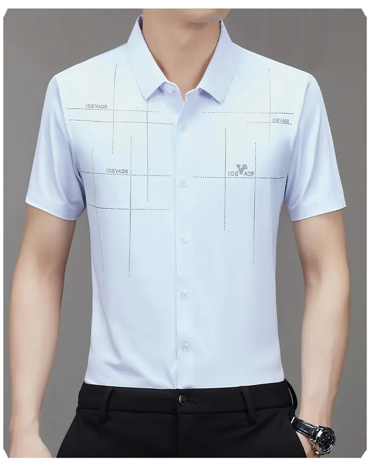 Summer New Men's Short-sleeved Shirt Seamless Business