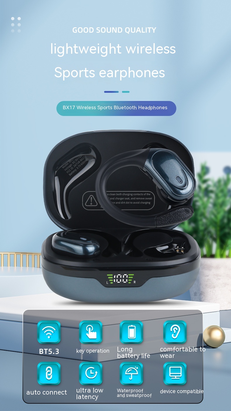 Smart Digital Technology Noise Reduction Sports Can't Get Rid Of Ear-mounted Wireless Headphones - Image 11