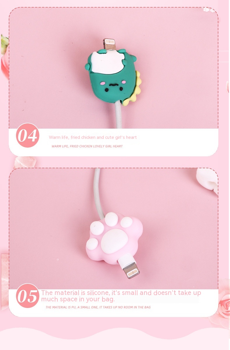 Cartoon Data Anti-folding Implement Bite USB Cable Protection Sleeve - Image 11