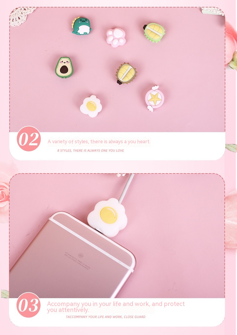 Cartoon Data Anti-folding Implement Bite USB Cable Protection Sleeve - Image 26