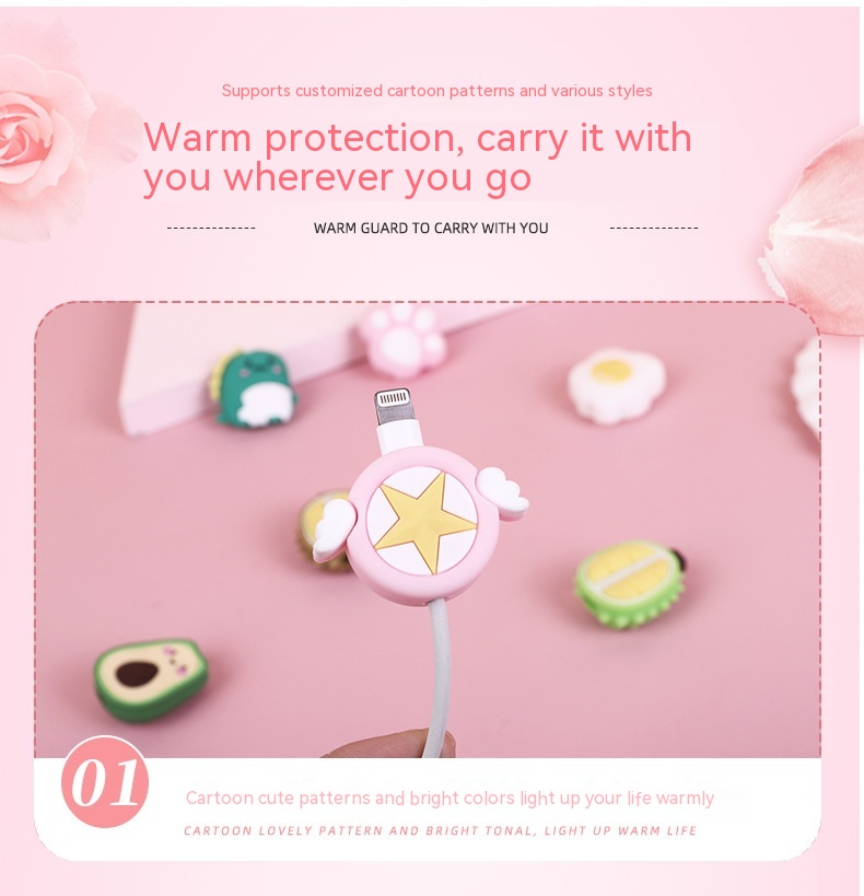 Cartoon Data Anti-folding Implement Bite USB Cable Protection Sleeve - Image 33