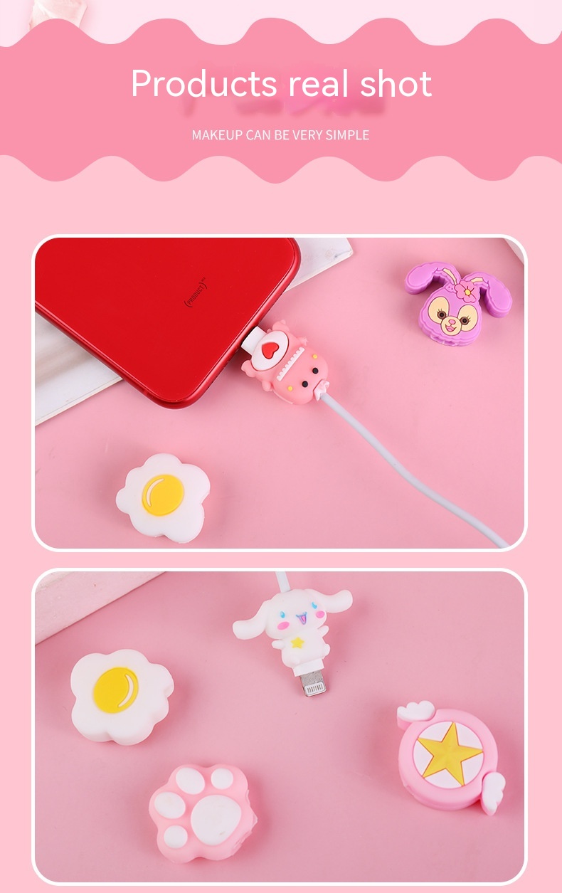 Cartoon Data Anti-folding Implement Bite USB Cable Protection Sleeve - Image 46