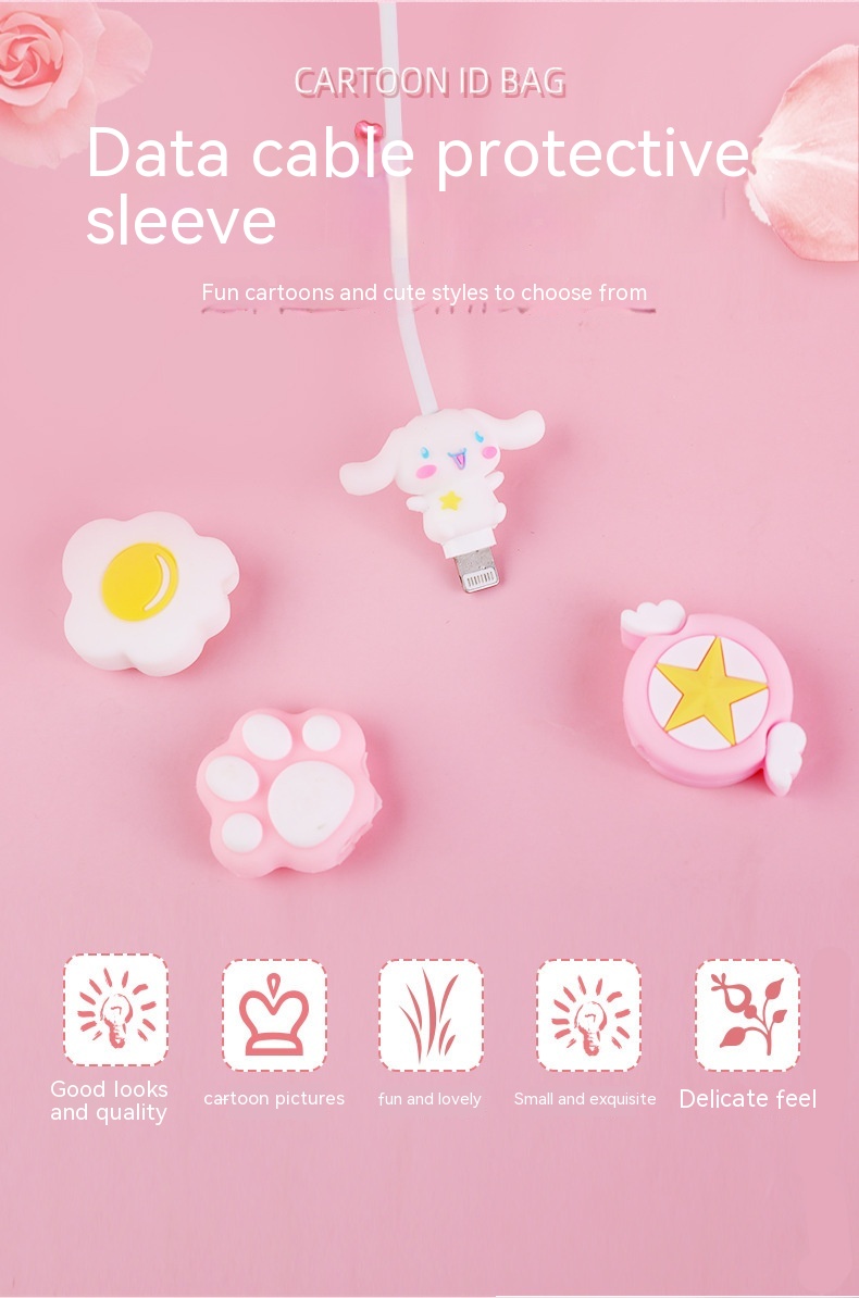 Cartoon Data Anti-folding Implement Bite USB Cable Protection Sleeve - Image 24