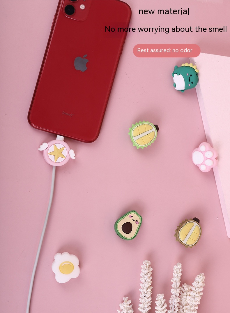 Cartoon Data Anti-folding Implement Bite USB Cable Protection Sleeve - Image 35