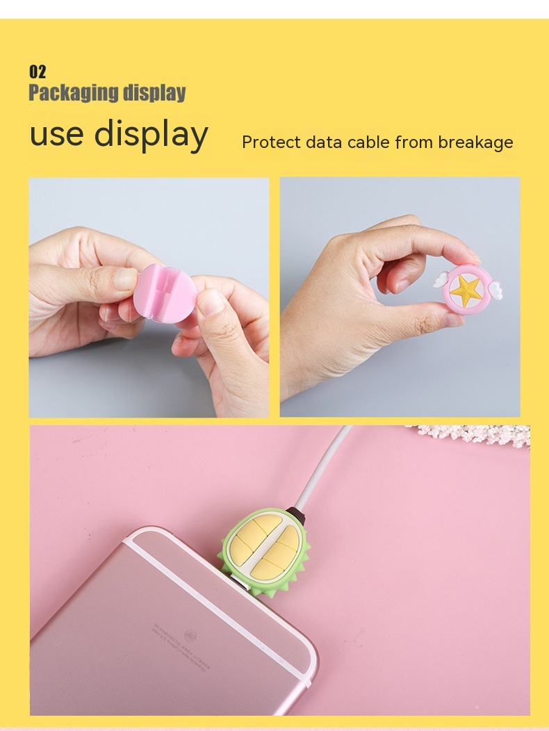 Cartoon Data Anti-folding Implement Bite USB Cable Protection Sleeve - Image 28