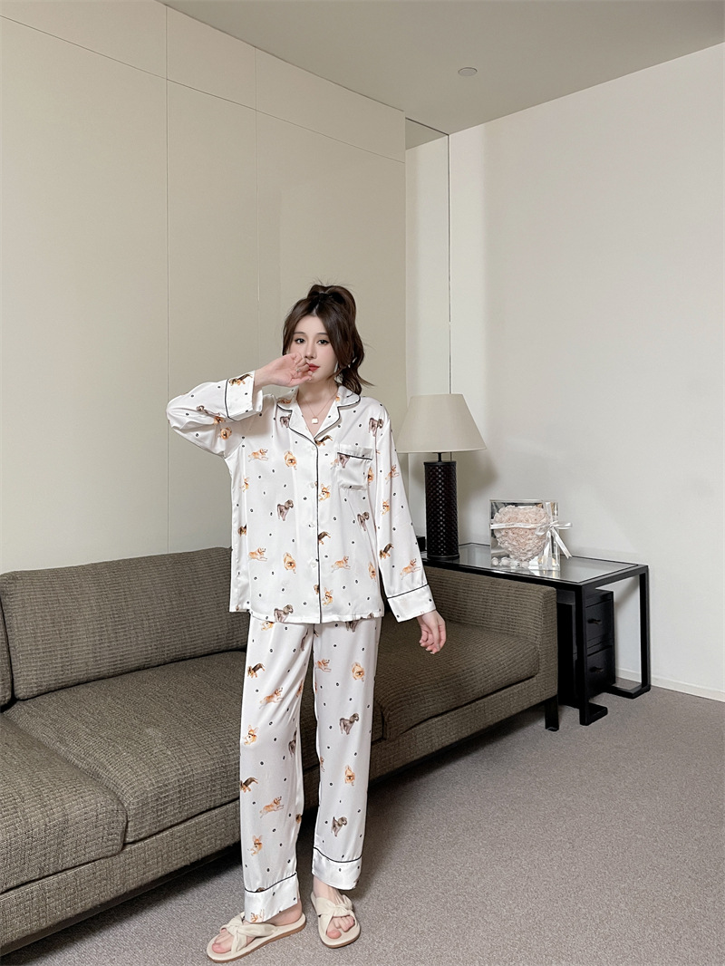 Title 5, Womens Digital Printing Cartoon Pajamas Suit