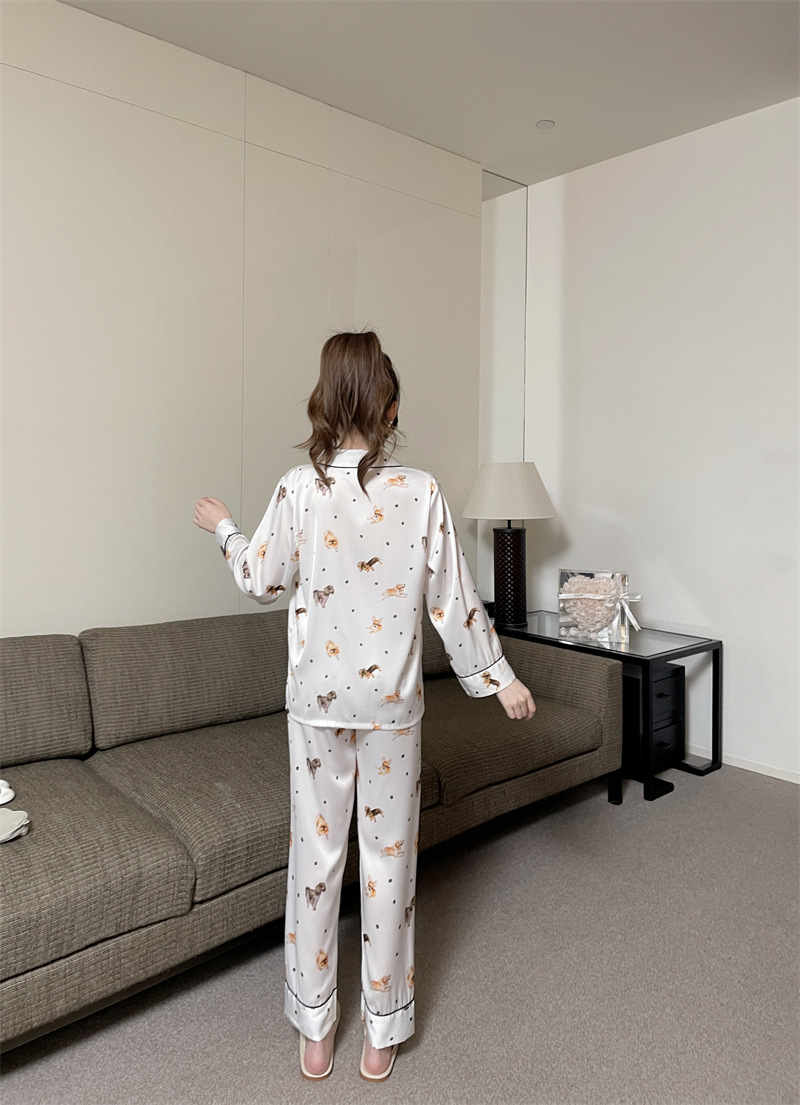 Title 11, Womens Digital Printing Cartoon Pajamas Suit