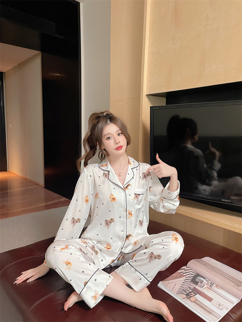 Title 12, Womens Digital Printing Cartoon Pajamas Suit