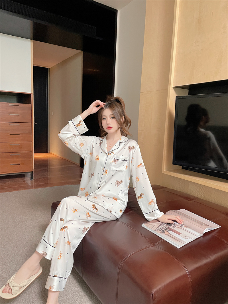 Title 15, Womens Digital Printing Cartoon Pajamas Suit