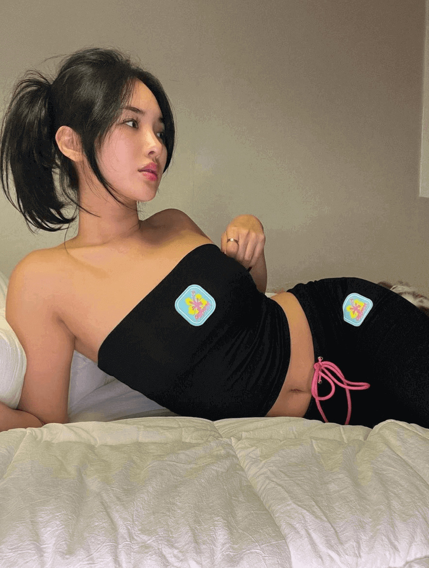 Women's Fashion Embroidery Tube Top High Waist Casual Trousers