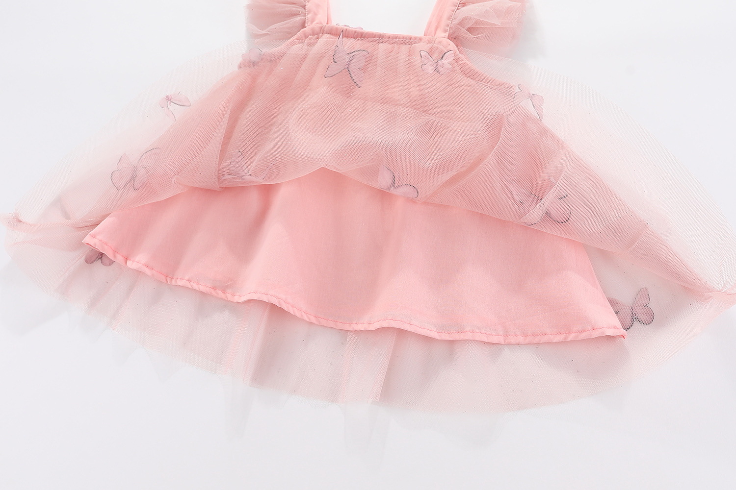 Title 18, Vestido infantil con mangas con volantes y mall...