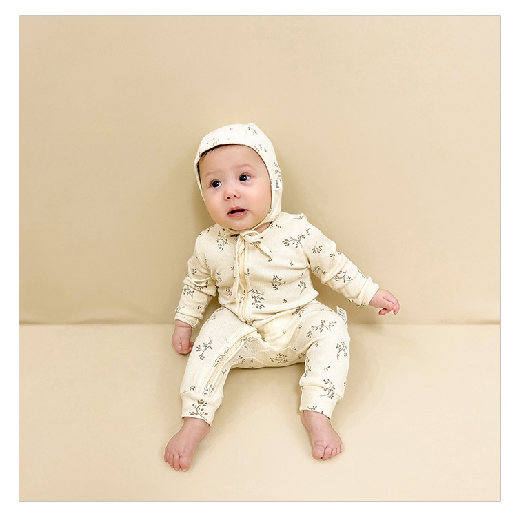 European And American Baby Jumpsuit Cotton Long Sleeve Butt Wrap Clothes — view 3