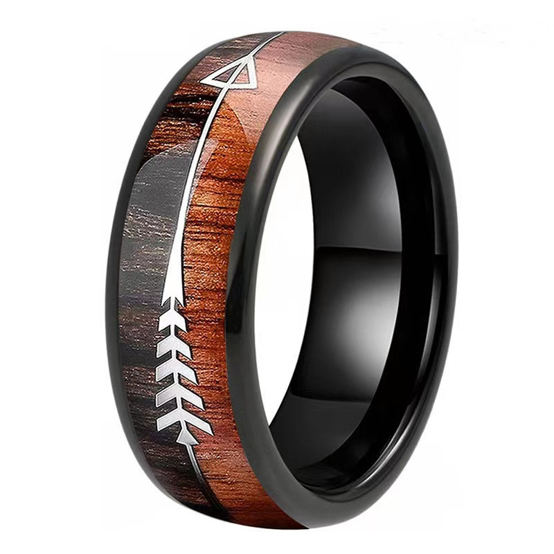 Title 3, Titanium Steel Ring Velvet Black Sandalwood