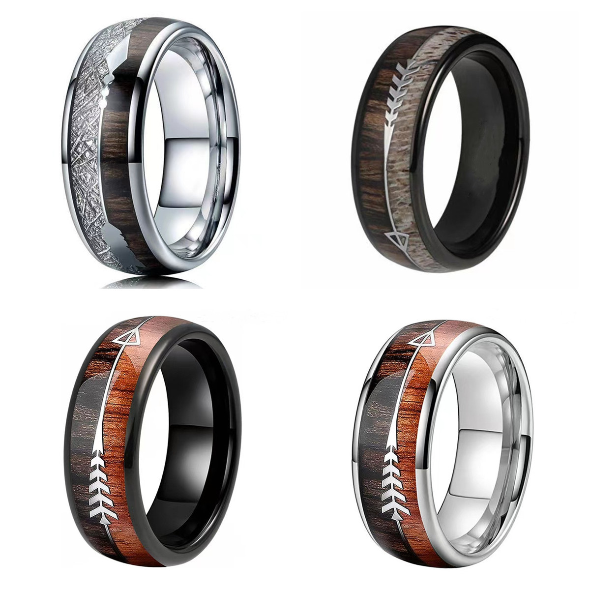 Title 5, Titanium Steel Ring Velvet Black Sandalwood