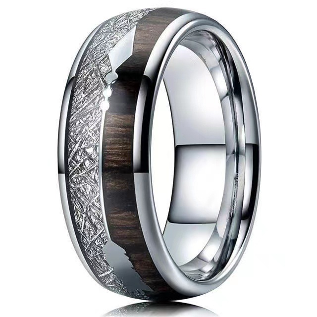 Title 6, Titanium Steel Ring Velvet Black Sandalwood