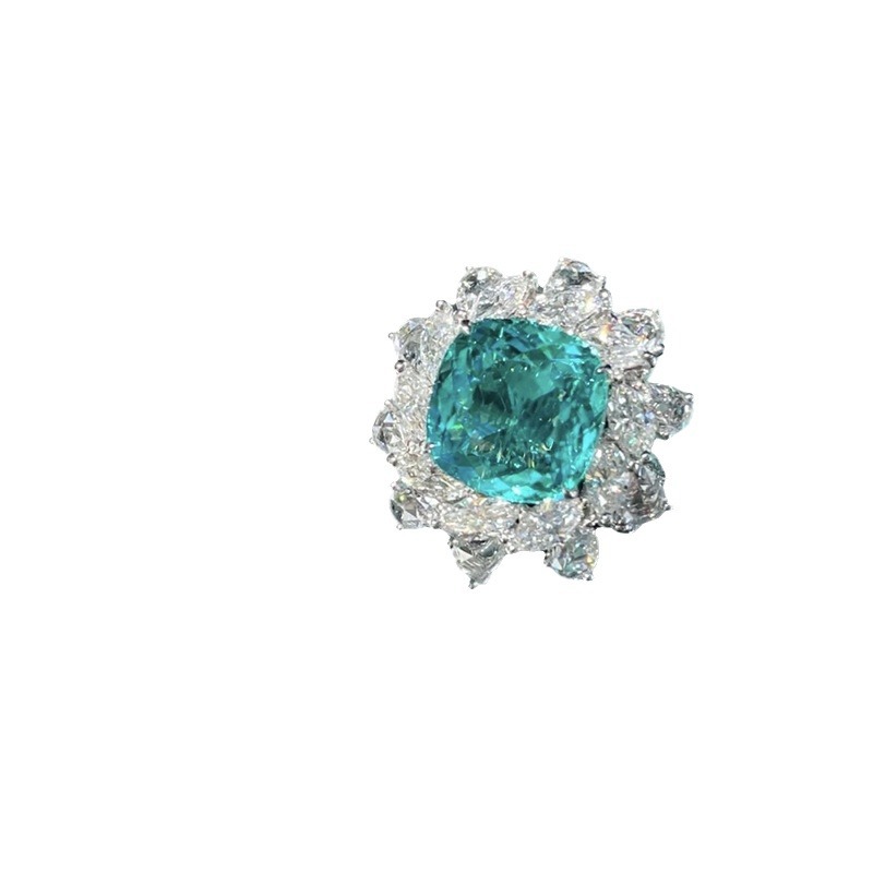 Title 6, Colored Gems Emerald Ring Vintage