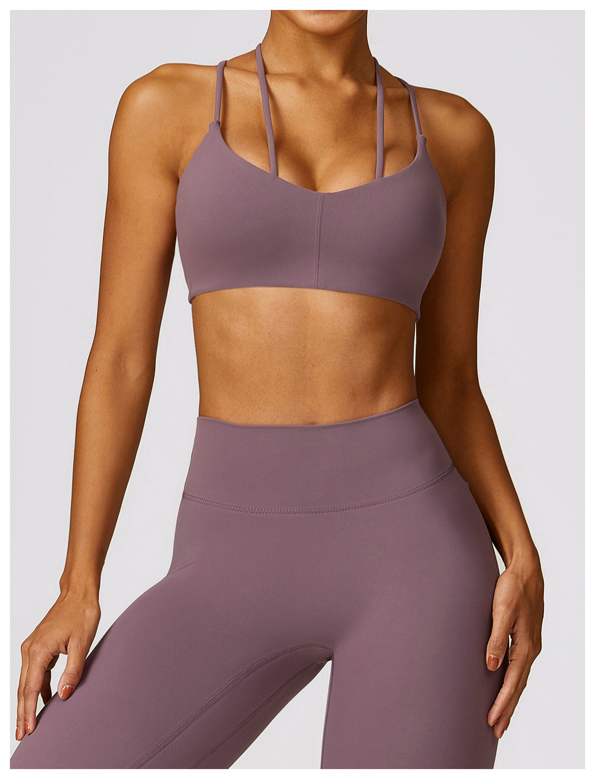 Title 7, Brushed Tight Back Yoga Bra Shoulder Straps