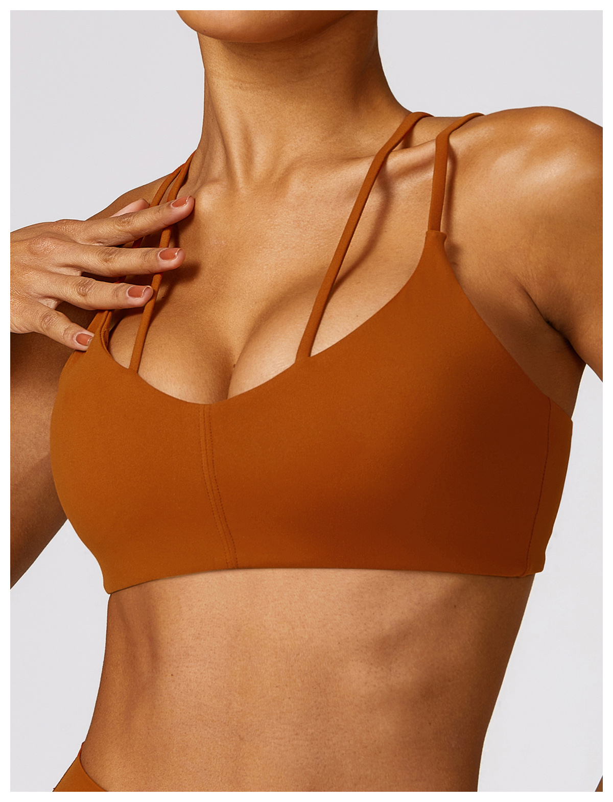 Title 16, Brushed Tight Back Yoga Bra Shoulder Straps