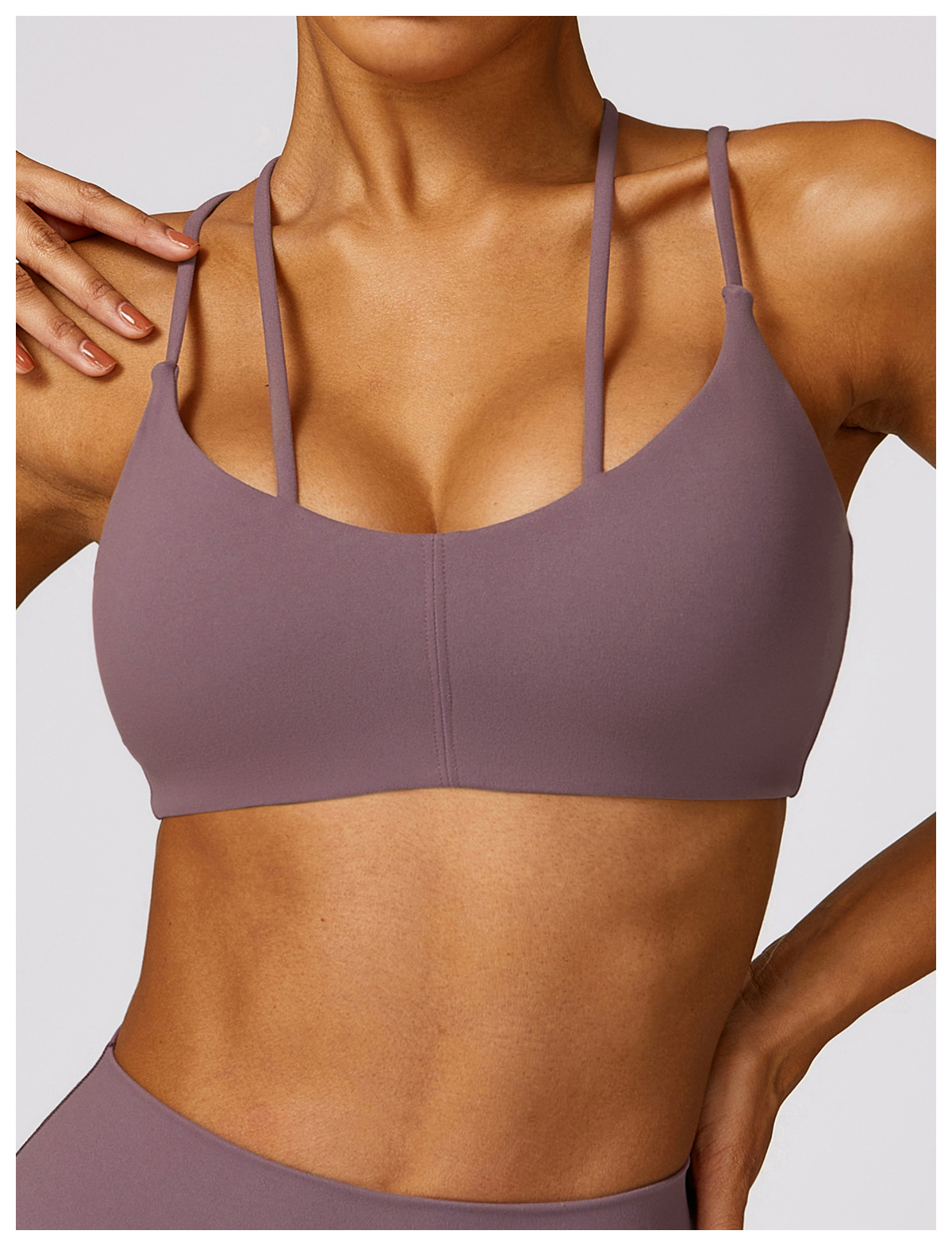 Title 28, Brushed Tight Back Yoga Bra Shoulder Straps