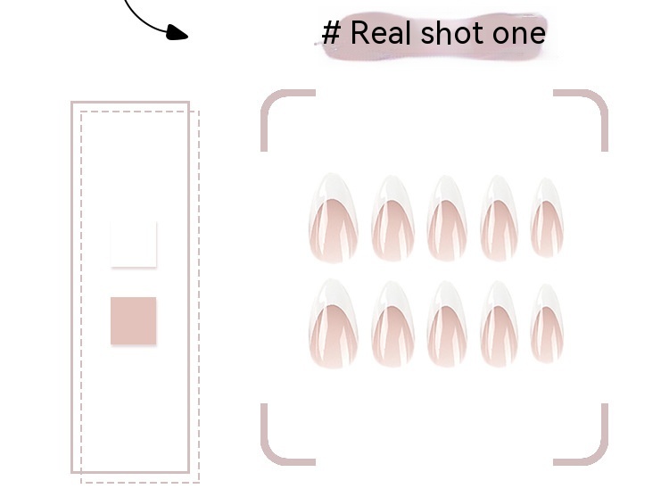 Simple French White Edge Nail Patch Manicure