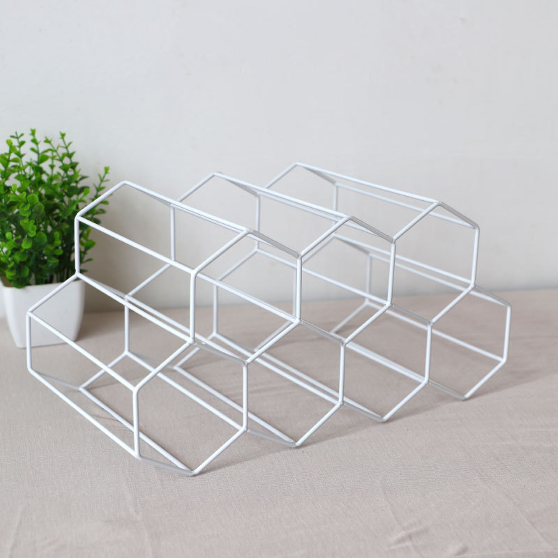 Title 6, Iron Wire Wine Storage Rack