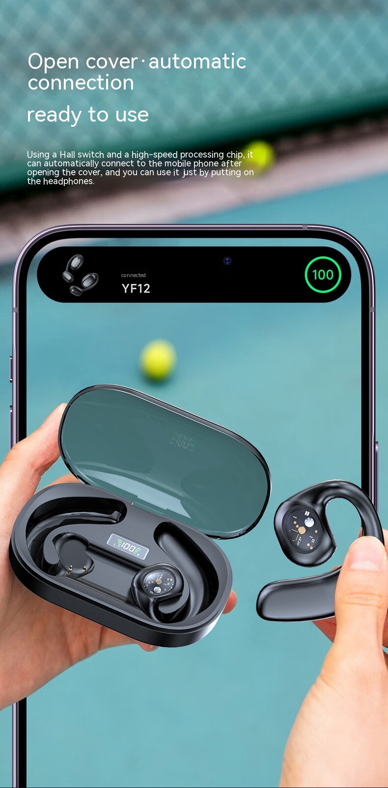 Y3 Open Non In Ear Wireless Bluetooth Earphones - Image 8
