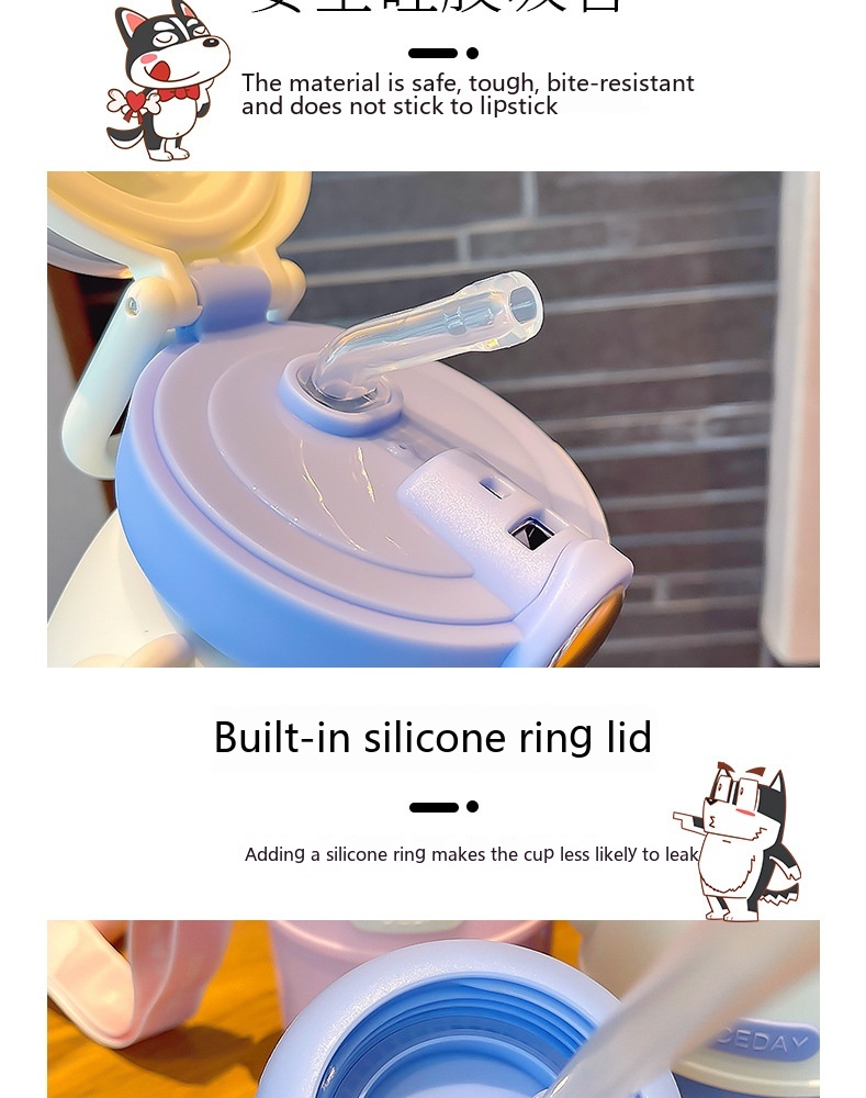 Large Capacity Aerospace Bear Cute Thermal Mug