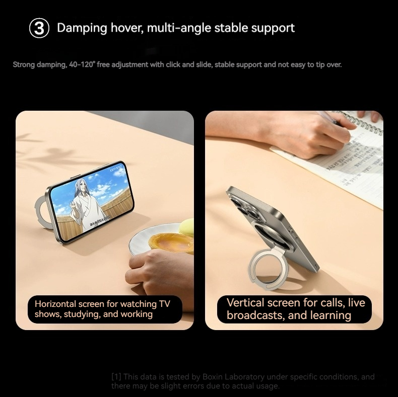 Creative Phone Case Pivot Protective Cover Advanced Magnetic Transparent Silicone Drop-resistant - Image 6