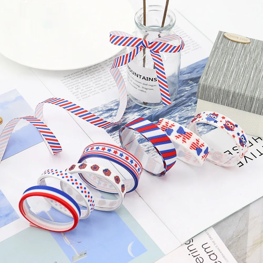 Stars And Stripes Ribbon Dovetail Bowknot Hair