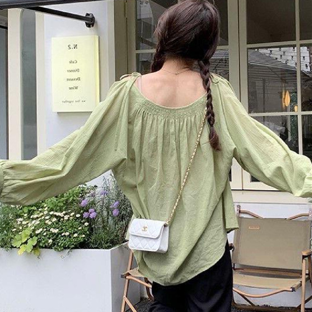 Title 5, Fashion Off-shoulder Strap Shirt