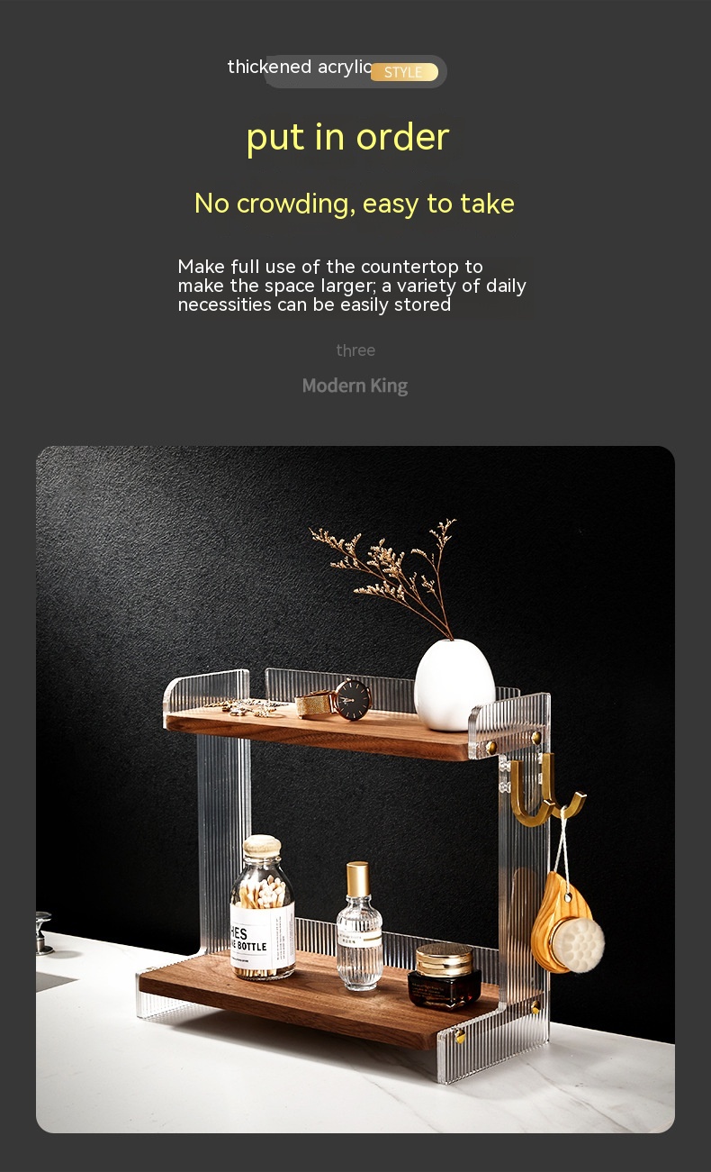 رف تخزين أكريليك للحمام ولأسطح المراحيض