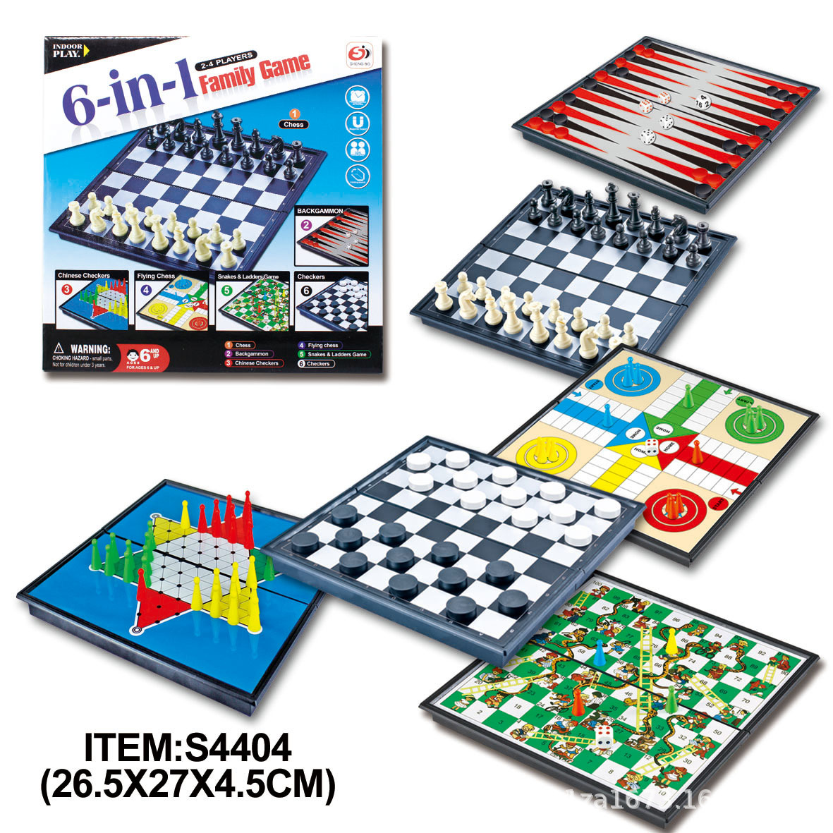 Title 1, Magnetic Foldable Board Game Checkers Backgammo...