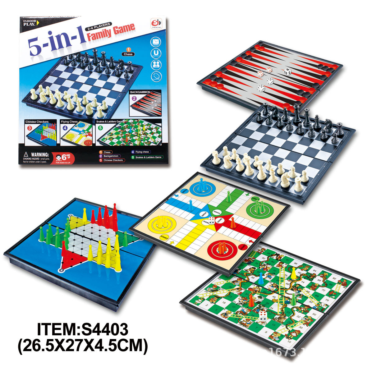 Title 6, Magnetic Foldable Board Game Checkers Backgammo...