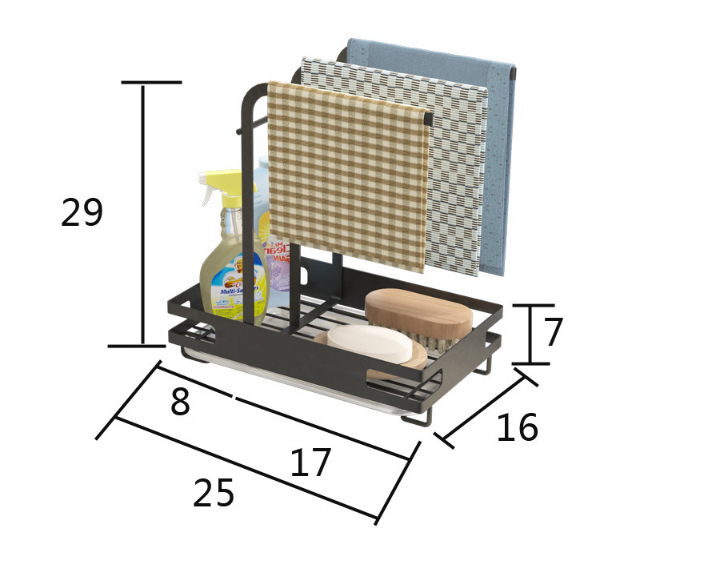 Title 1, New Kitchen Rag Rack Punch-free Wall Hanging