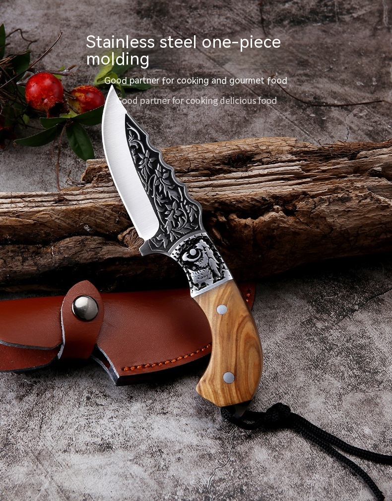 Title 3, Embossed Carved Mongolian Knife For Handcraft H...