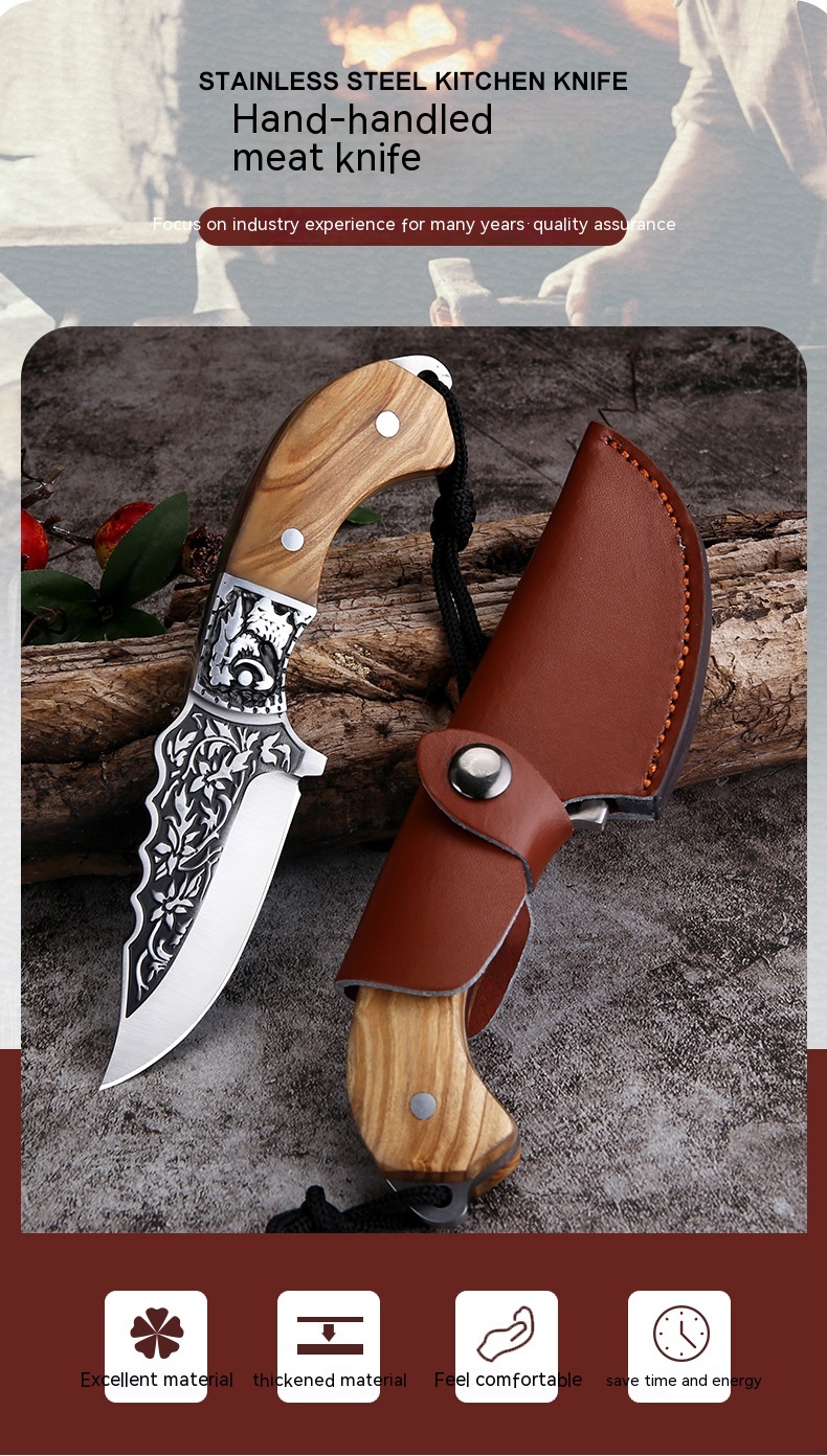 Title 4, Embossed Carved Mongolian Knife For Handcraft H...