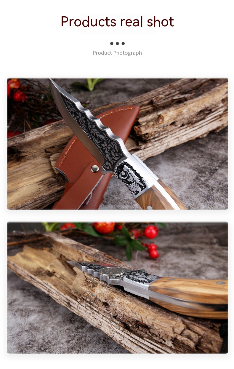 Title 5, Embossed Carved Mongolian Knife For Handcraft H...