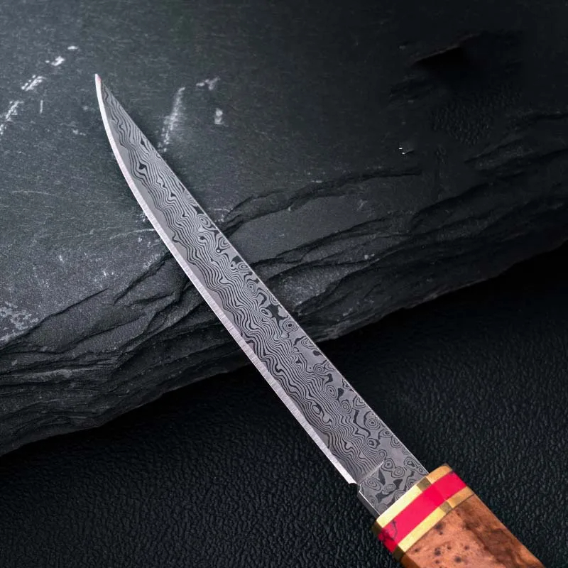 Title 5, New Damascus Steel Knife Handle Meat Knife