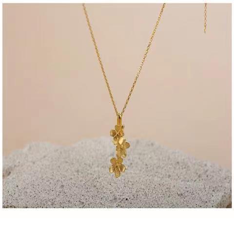 Original Design Myosotis Sylvatica Necklace Flower Artistic Retro Temperament