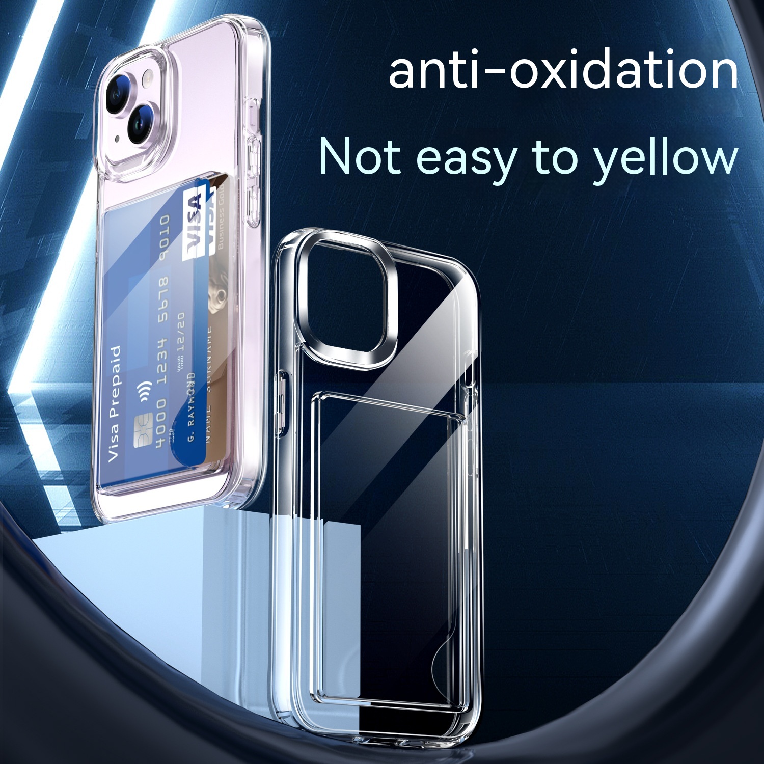 Acrylic Two-in-one Transparent Card Holder Phone Case - Image 3