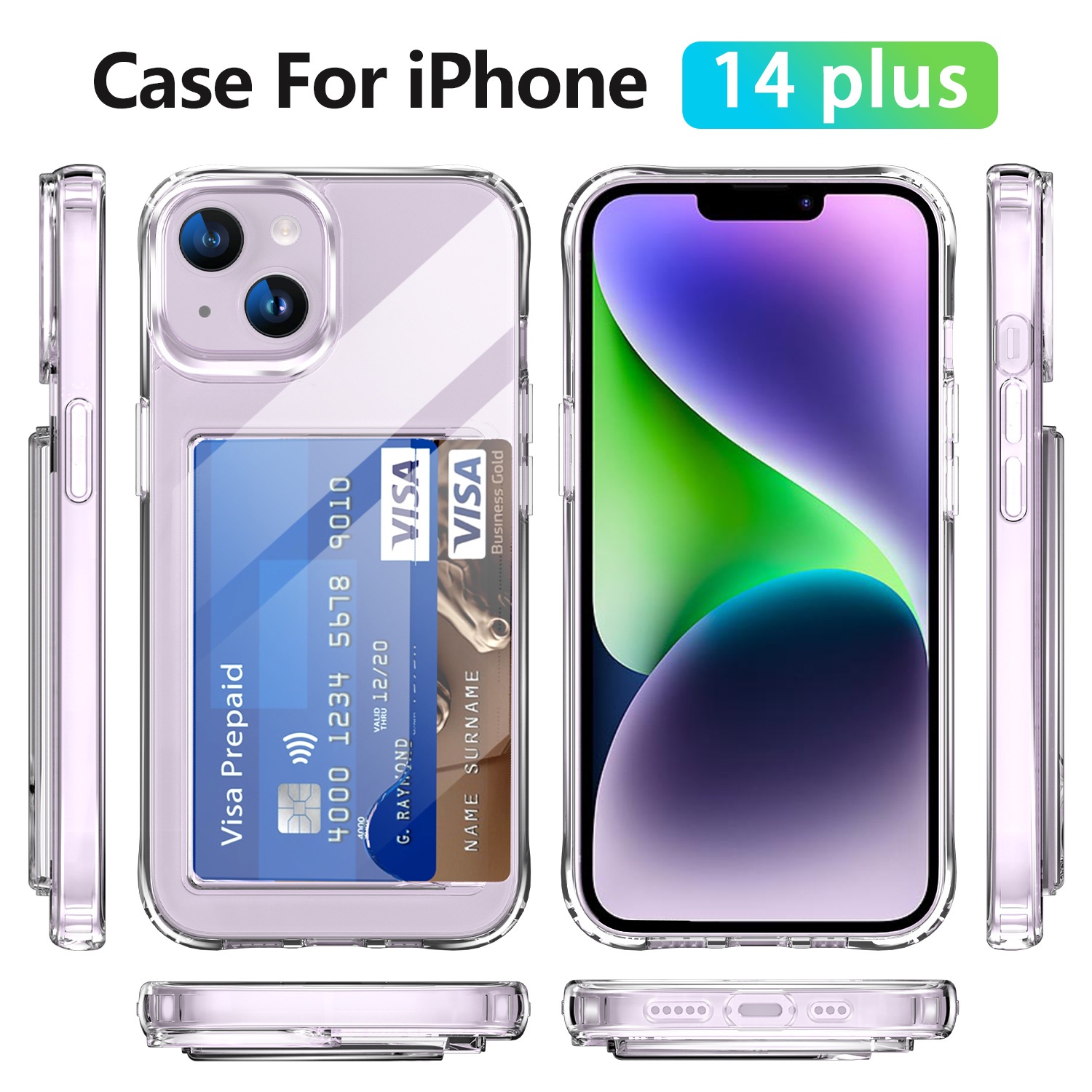 Acrylic Two-in-one Transparent Card Holder Phone Case - Image 4