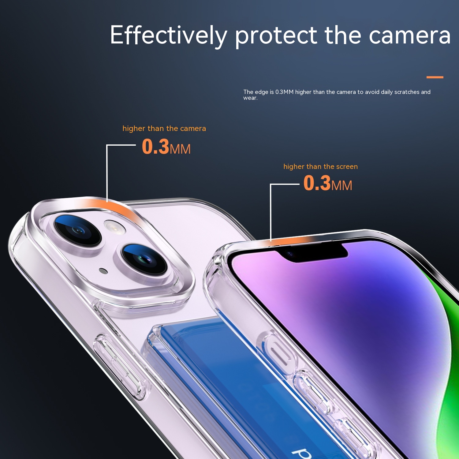 Acrylic Two-in-one Transparent Card Holder Phone Case