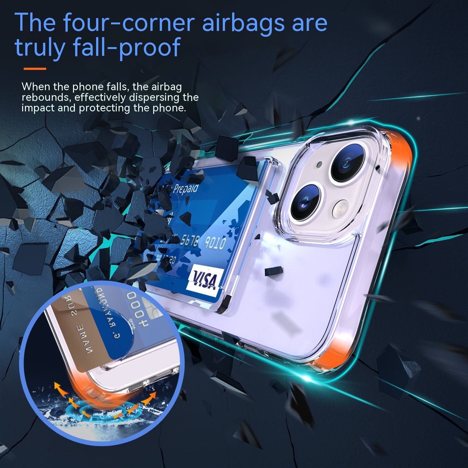 Acrylic Two-in-one Transparent Card Holder Phone Case - Image 18