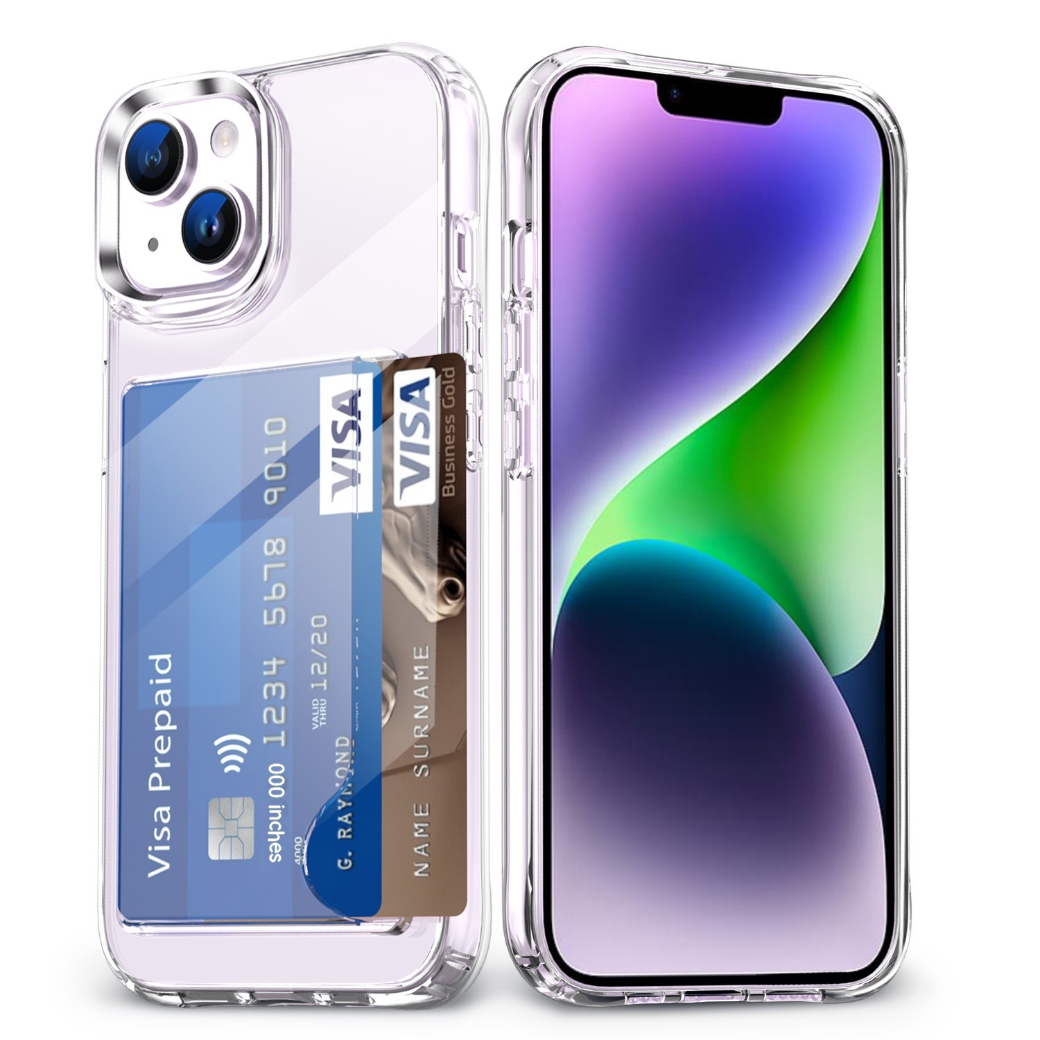 Acrylic Two-in-one Transparent Card Holder Phone Case - Image 14