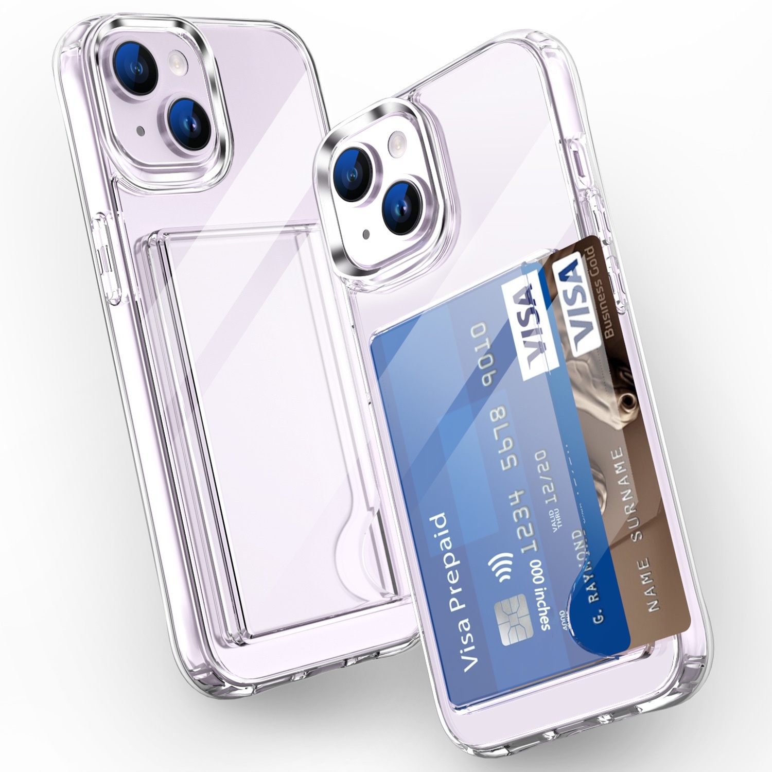 Acrylic Two-in-one Transparent Card Holder Phone Case - Image 10