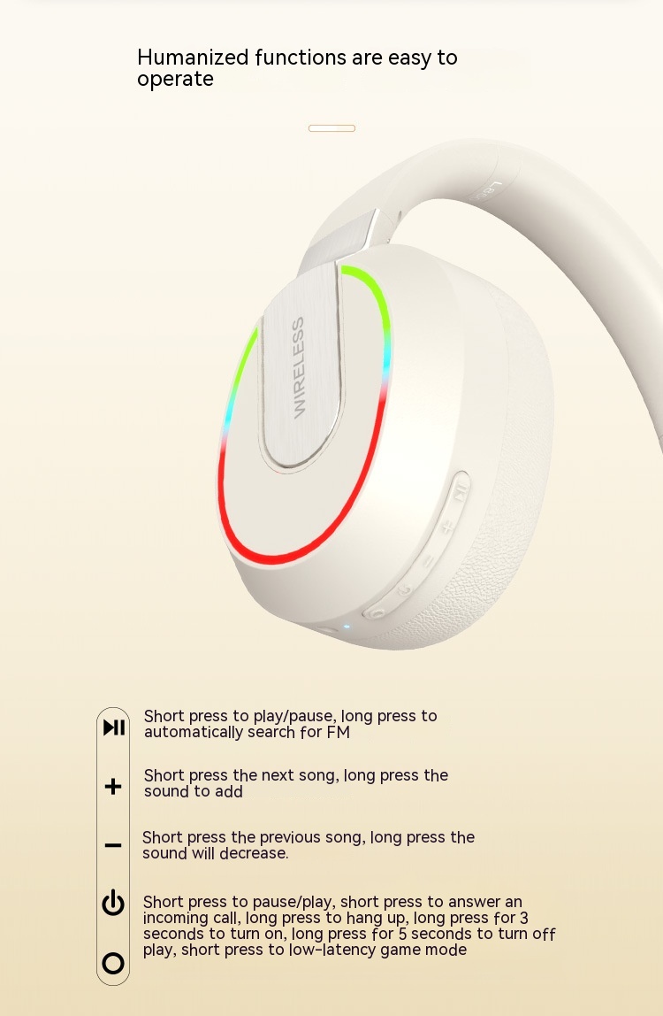 Bluetooth Headset Extra Bass Cellphone Radio Competition Gaming Headset - Image 22