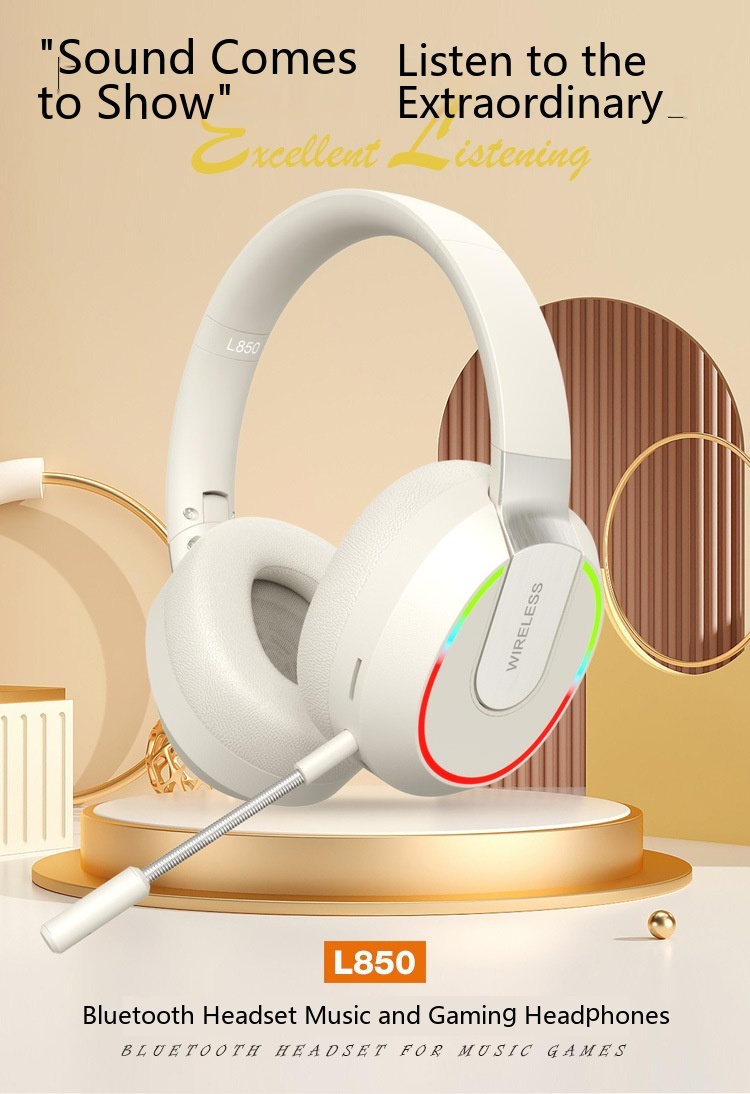 Bluetooth Headset Extra Bass Cellphone Radio Competition Gaming Headset - Image 3
