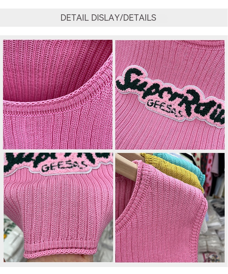 Knitted Waistcoat Vest Women's Inner Match Sleeveless Top